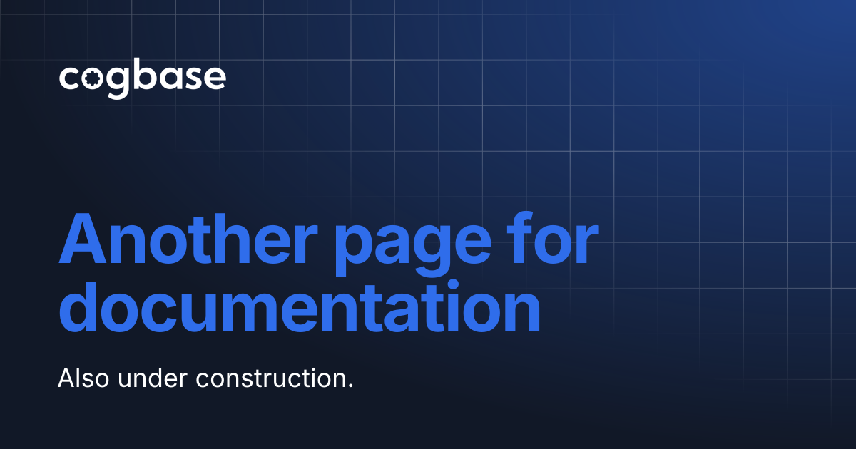 Another page for documentation | Public Documentation